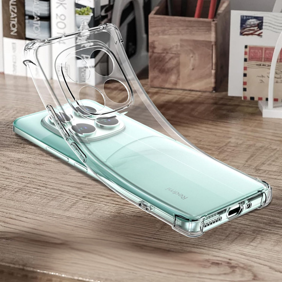 Carcasă pentru Xiaomi Redmi Note 14 Pro 5G /  Poco X7 5G, Erbord Dropproof, transparentă + Sticlă