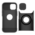 Husă ERBORD MagSafe Cam Slider, negru + sticlă pentru ecran pentru iPhone 13 / iPhone 14