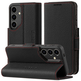 Husă din piele pentru Samsung Galaxy S24, ERBORD LeatherWallet, negru