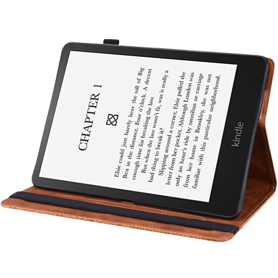 Husă cu clapetă pentru Amazon Kindle Paperwhite 5 (2021), flower, albastru