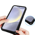 Carcasă pentru Samsung Galaxy S24, Shockproof, cu folie, negru