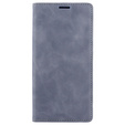 Husă pentru Samsung Galaxy A54, ERBORD Vintage, portofel cu clapetă, gri