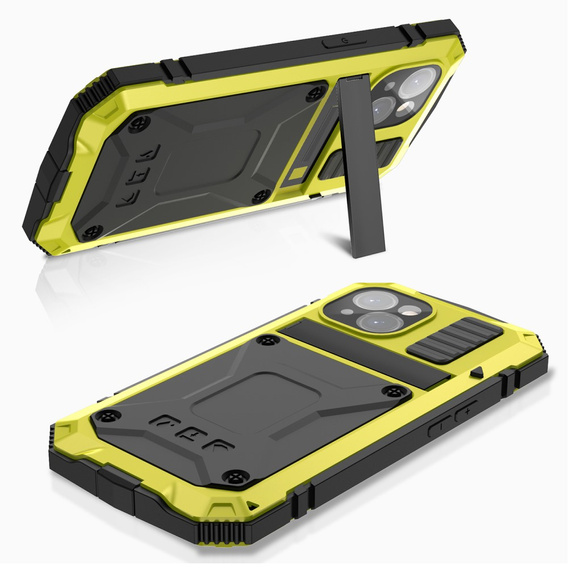 Husă pentru iPhone 15, R-JUST, armată, galben / negru