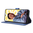 Cu clapetă pentru Realme C55, Wallet, Smart Magnet, albastru