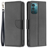 Cu clapetă pentru Nokia G11 / G21, Litchi Wallet Case, negru