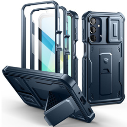Husă blindată pentru Samsung Galaxy A16, Dexnor Full Body (Two Frames), albastru închis