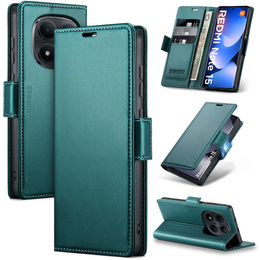 Husă flip lucioasă ERBORD Litchi pentru Xiaomi Redmi Note 15 5G