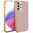 Huse pentru Samsung Galaxy A53 5G, Cowhide Leather, roz