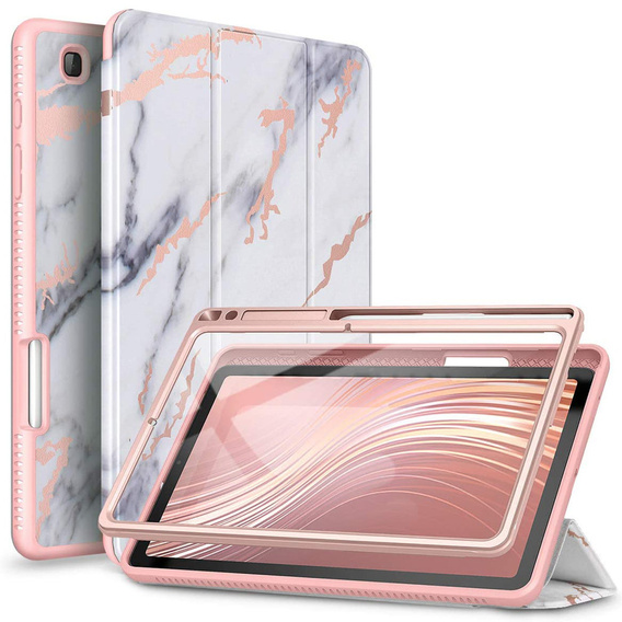 Huse pentru Samsung Galaxy Tab S6 Lite, Suritch Full Body Marble, roz