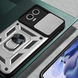 Husă blindată pentru Motorola Moto G53 5G, CamShield Slide, de argint