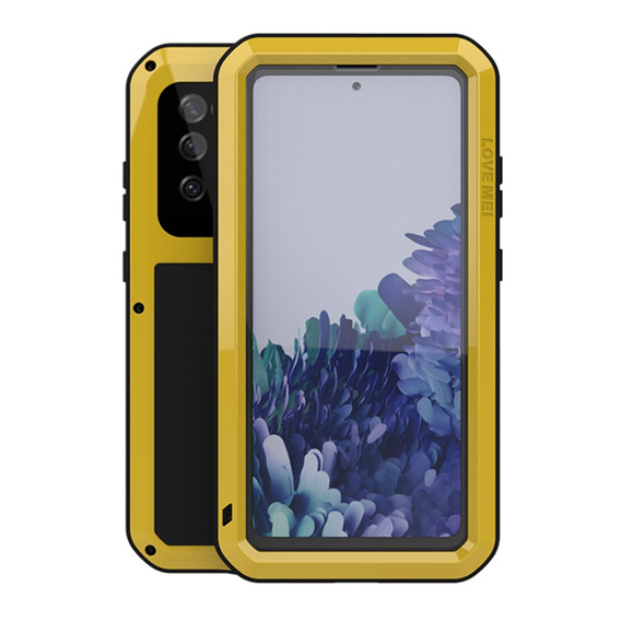 Love Mei Huse pentru Samsung Galaxy S20 FE 4G/5G, armored with glass, galben