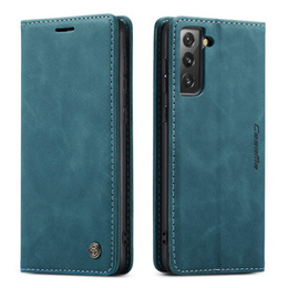 Husa CASEME pentru Samsung Galaxy S21 FE, Leather Wallet Case, verde