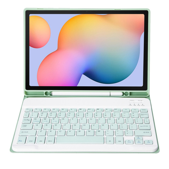 Carcasă + tastatură Samsung Galaxy Tab S6 Lite 10.4, Pen Slot, verde