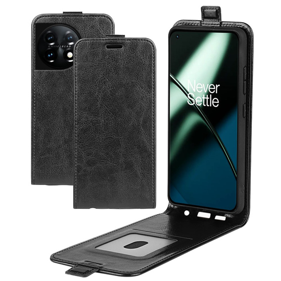 Cu clapetă pentru OnePlus 11 5G, Flip, negru