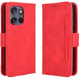 Cu clapetă pentru Motorola Edge 50 Neo / Motorola ThinkPhone 25, Card Slot, roșu