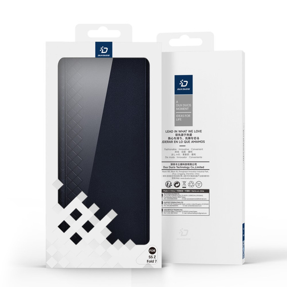Husă Dux Ducis pentru Samsung Galaxy Z Fold7 5G, Bril, albastru