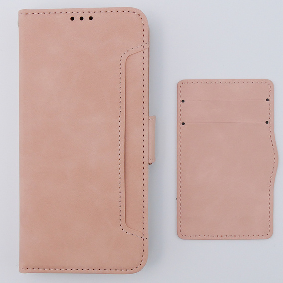 Cu clapetă pentru Motorola Moto G54 5G, Card Slot, roz