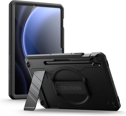 Husă blindată pentru Samsung Galaxy Tab S10 Lite / S10 FE / S9 FE / Tab S9, Dexnor Full Body, negru