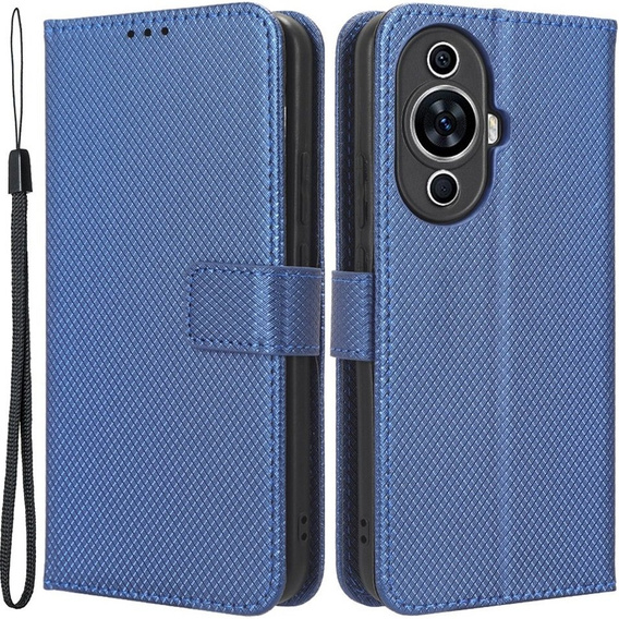 Cu clapetă pentru Huawei Nova 11, Wallet Smart Magnet, albastru