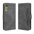 Cu clapetă pentru LG Velvet, Card Slot, negru