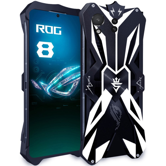 Husă blindată pentru ASUS ROG Phone 8 Pro, Aluminum Alloy, negru