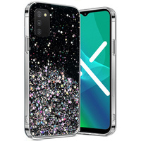 Huse pentru Samsung Galaxy A03s, Glittery, negru