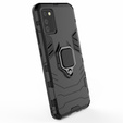 Huse pentru Samsung Galaxy A02S, Kickstand Ring, negru