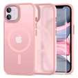 Husă pentru iPhone 11, pentru MagSafe, ERBORD Matt Case, roz + sticlă pentru ecran