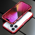 Husa LUPHIE pentru iPhone 13 Pro Max, Armor Bumper, roșu
