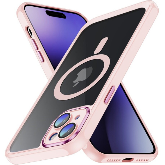 Husă pentru iPhone 15 Plus, ERBORD Impact Guard, MagSafe, roz