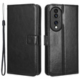 Cu clapetă pentru Honor 70 5G, Crazy Horse Wallet, negru