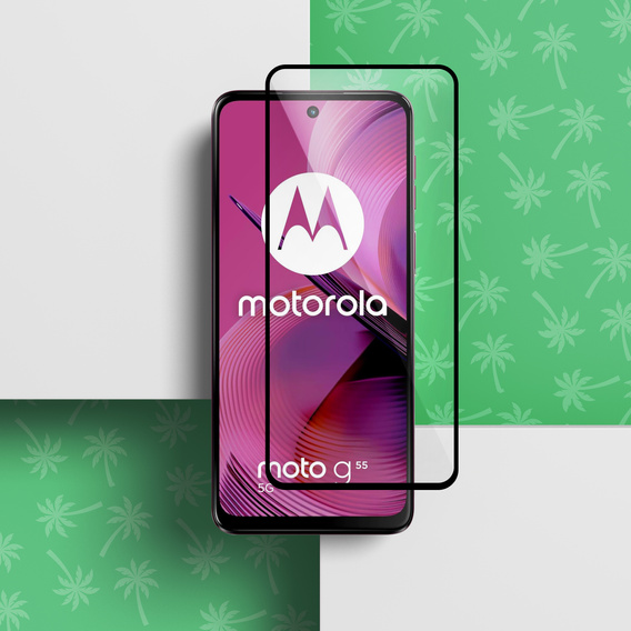 Sticlă temperată 5D Full Glue Smart Palm pentru Motorola Moto G55 5G