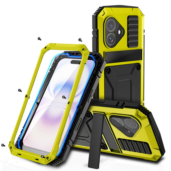 Husă R-JUST cu suport și sticlă încorporată pentru iPhone 17