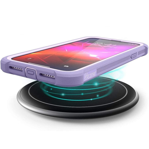 Huse pentru iPhone 11, Dexnor Full Body Rugged, transparent / violet