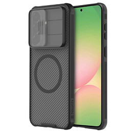 Husă magnetică Nillkin CamShield Pro pentru Samsung Galaxy A57 5G, transparentă/neagră