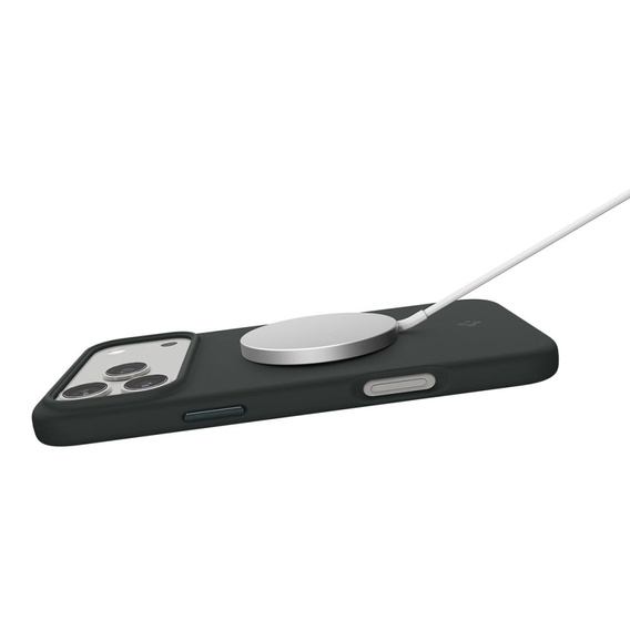 Carcasă Spigen pentru iPhone 17 Pro Max, Silicone Fit MagSafe, Abyss Green