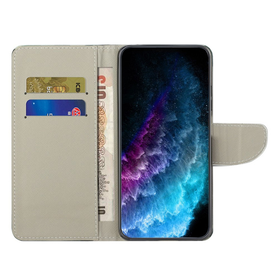 Cu clapetă pentru Motorola Moto G73 5G, Wallet, Eiffel Tower, alb