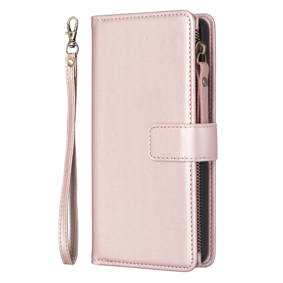 Cu clapetă pentru Samsung Galaxy A25 5G, Wallet Zipper Pocket, negru