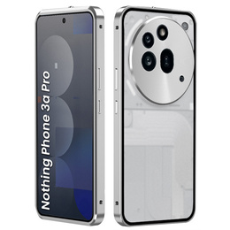 Carcasă pentru Nothing Phone 3a Pro, Frame Case, de argint