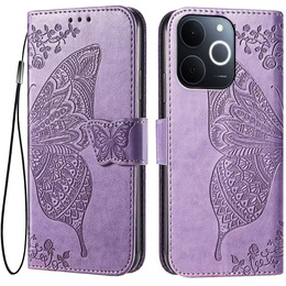 Cu clapetă pentru Realme Note 70T 4G, Butterfly, violet