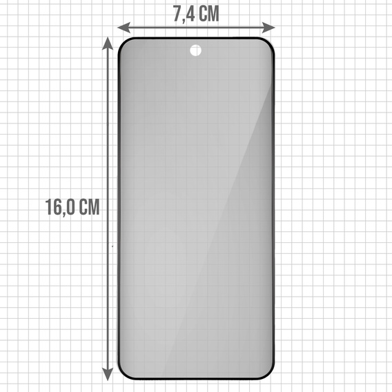 Sticlă temperată ERBORD Anti-Spy pentru protecția vieții private (2 bucăți) pentru Xiaomi Redmi Note 15 Pro Plus 5G / Poco M8 Pro 5G