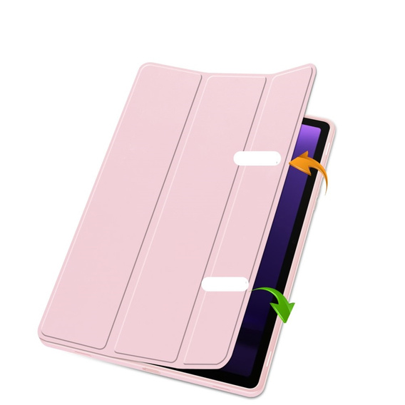 Husă pentru Samsung Galaxy Tab S10 Lite / S10 FE / S9 FE, Smartcase cu spațiu pentru stylus, roz