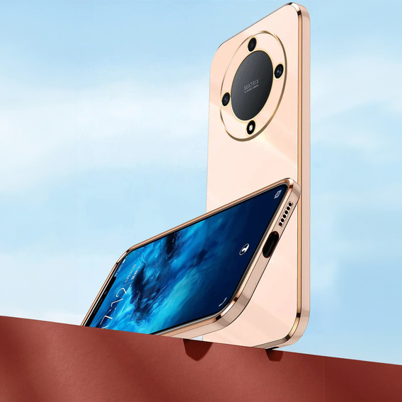 Husă pentru Honor Magic 6 Lite 5G, Glamour CamShield, roz rose gold