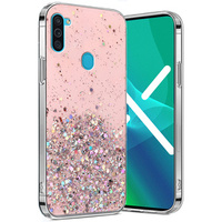 Huse pentru Samsung Galaxy A11 / M11, Glittery, roz