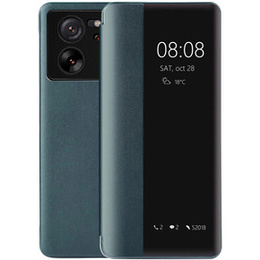 Husă pentru Xiaomi 13T / 13T Pro, cu clapetă Side View, verde