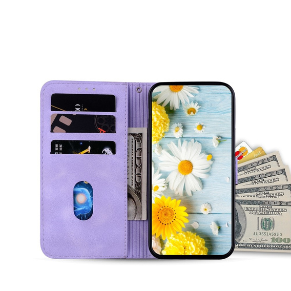 Cu clapetă pentru Oppo A60, Lily Flower, violet