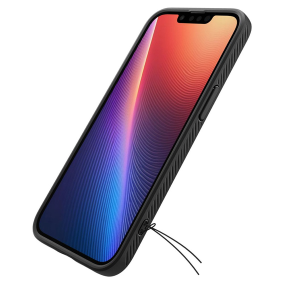 Carcasa Spigen pentru iPhone 16E, Liquid Air, negru + 9H Tempered Glass