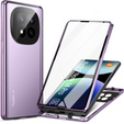 Husa pentru Xiaomi Redmi Note 14 Pro, Magnetic Dual Glass, violet