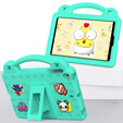 Husă pentru copii pentru iPad mini 7.9" 2019/2015/2014/2013/2012 (5/4/3/2/1 gen.), Cute Patterns, cu suport, verde