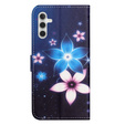 Cu clapetă pentru Samsung Galaxy M15 5G, Wallet, Blue Flower